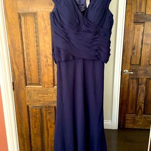 Worn once, size 18, navy blue